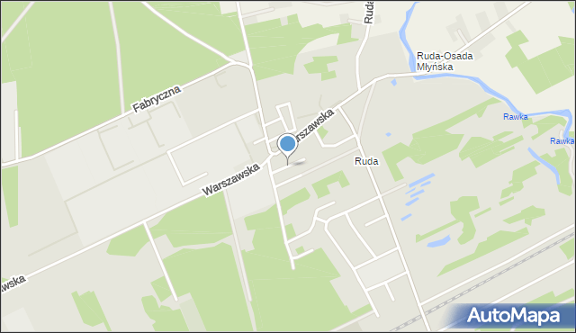 Skierniewice, Podkładowa, mapa Skierniewic