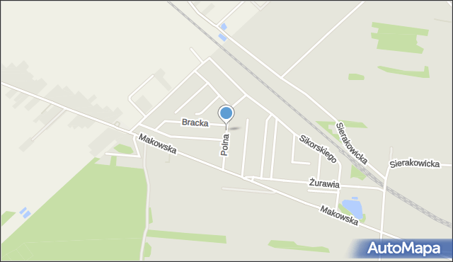 Skierniewice, Polna, mapa Skierniewic