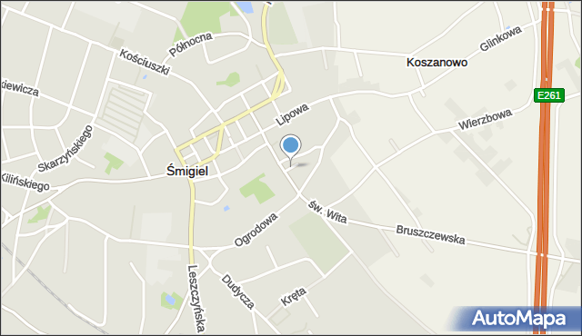 Śmigiel, Podgórze, mapa Śmigiel