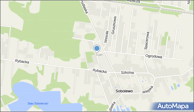 Sobolewo gmina Grabówka, Pogodna, mapa Sobolewo gmina Grabówka