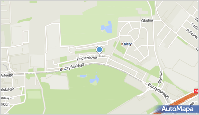 Sosnowiec, Podjazdowa, mapa Sosnowca