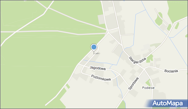 Sowno gmina Stargard, Poziomkowa, mapa Sowno gmina Stargard