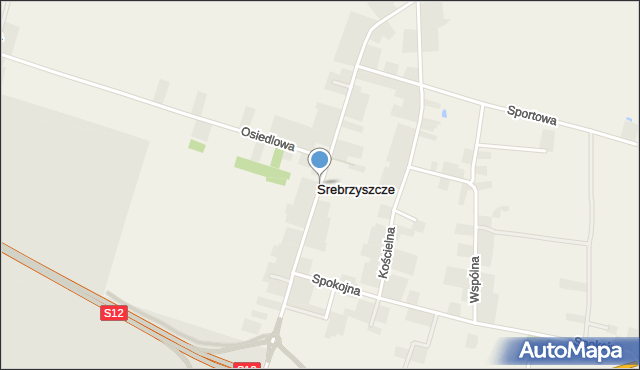 Srebrzyszcze, Powstańców Styczniowych, mapa Srebrzyszcze
