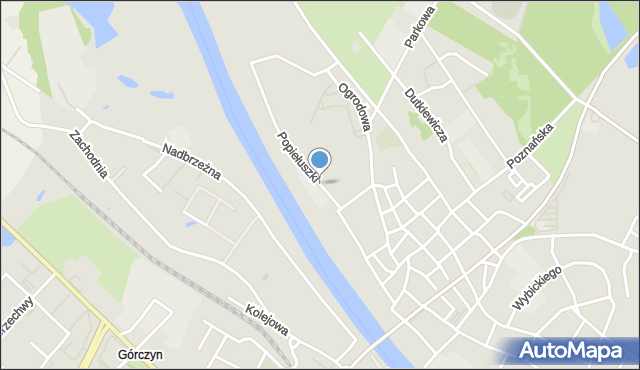 Śrem, Popiełuszki Jerzego, bł. ks., mapa Śrem