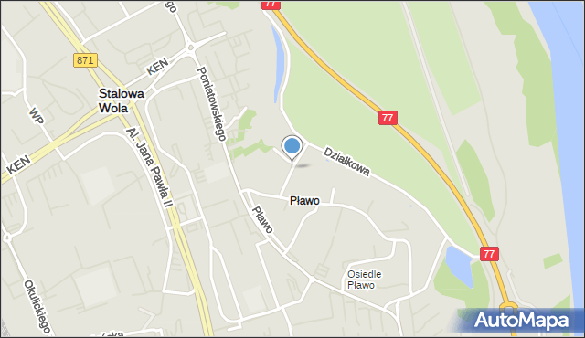 Stalowa Wola, Podgórna, mapa Stalowa Wola