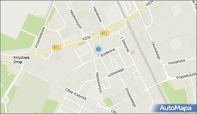 Stalowa Wola, Podleśna, mapa Stalowa Wola