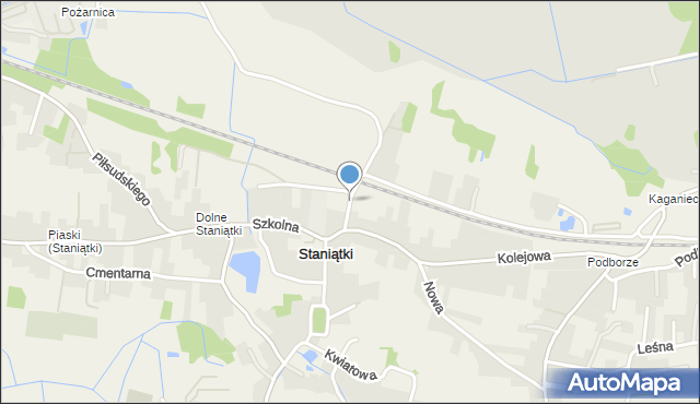 Staniątki, Polna, mapa Staniątki