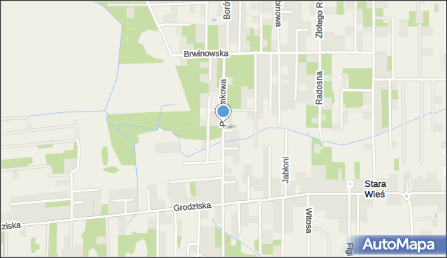 Stara Wieś gmina Nadarzyn, Poziomkowa, mapa Stara Wieś gmina Nadarzyn