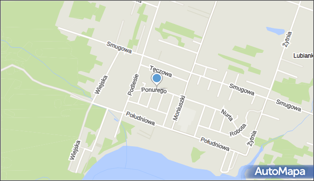 Starachowice, Ponurego, mjr., mapa Starachowic