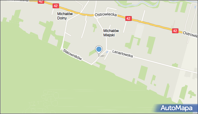 Starachowice, Powstania Styczniowego, mapa Starachowic