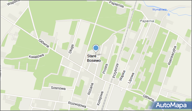 Stare Bosewo, Poprzeczna, mapa Stare Bosewo