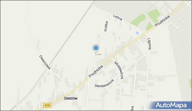 Steblów gmina Krapkowice, Polna, mapa Steblów gmina Krapkowice