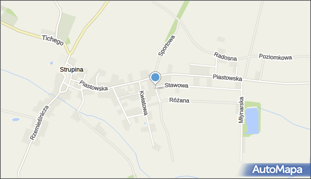 Strupina, Polna, mapa Strupina