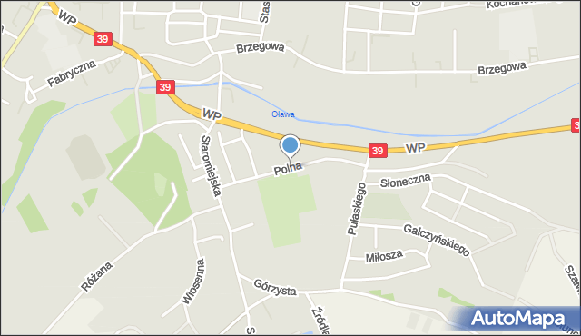 Strzelin, Polna, mapa Strzelin