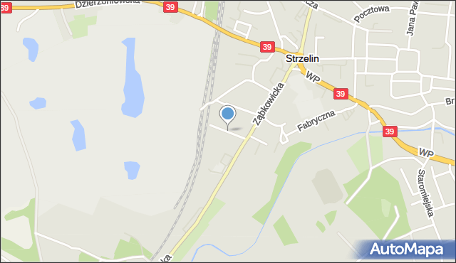 Strzelin, Powstańców Śląskich, mapa Strzelin