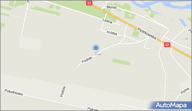 Sulejów powiat piotrkowski, Podole, mapa Sulejów powiat piotrkowski