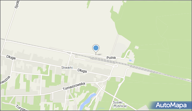 Susiec, Polna, mapa Susiec