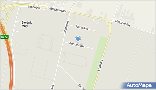 Świdnik, Poprzeczna, mapa Świdnika