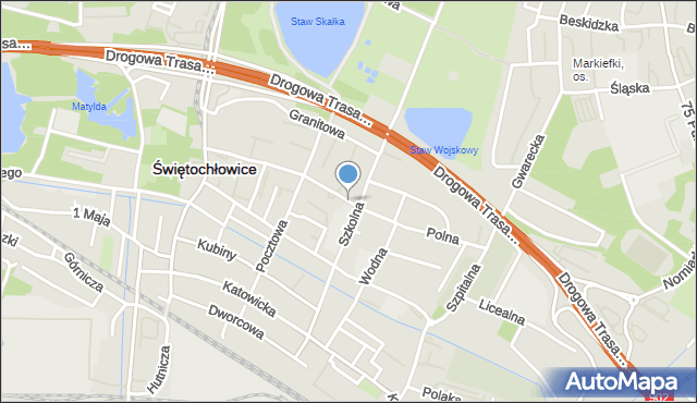 Świętochłowice, Polna, mapa Świętochłowice