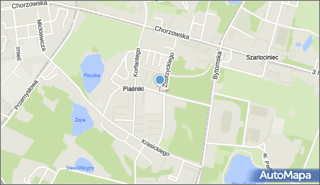 Świętochłowice, Powstańców Śląskich, mapa Świętochłowice
