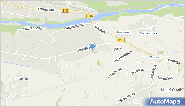 Świnna powiat żywiecki, Polna, mapa Świnna powiat żywiecki