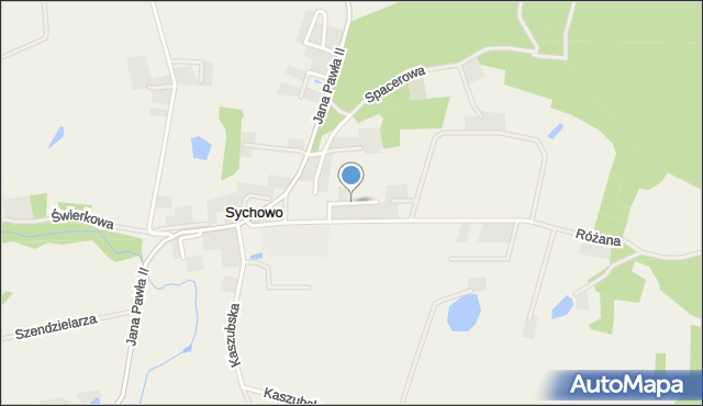Sychowo, Popiełuszki Jerzego, bł. ks., mapa Sychowo