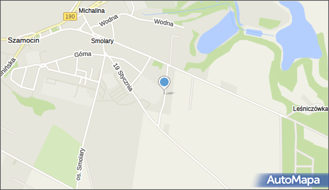 Szamocin powiat chodzieski, Powstańców Wielkopolskich, mapa Szamocin powiat chodzieski