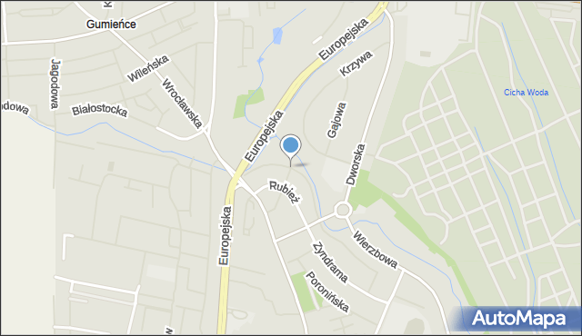 Szczecin, Półkolista, mapa Szczecina