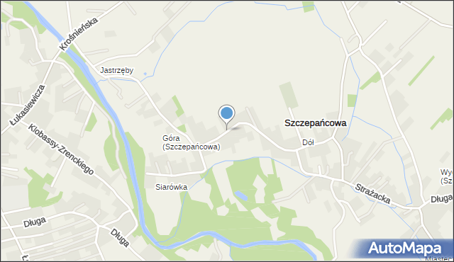 Szczepańcowa, Podgórze, mapa Szczepańcowa