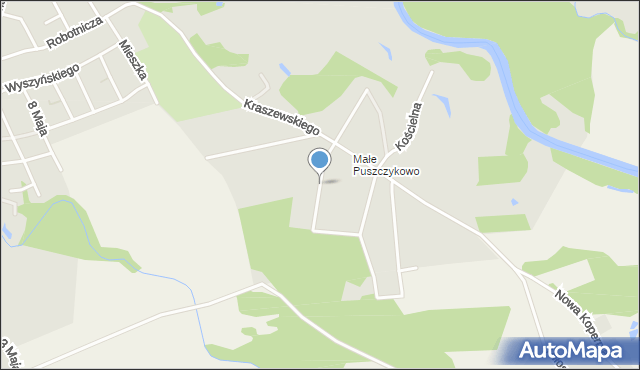 Szprotawa, Powstańców Warszawskich, mapa Szprotawa