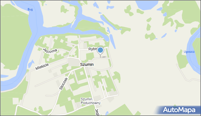 Szumin gmina Łochów, Powsinogi, mapa Szumin gmina Łochów