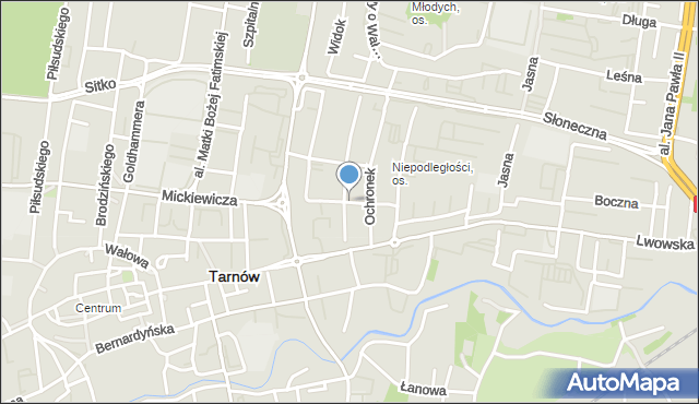 Tarnów, Polna, mapa Tarnów