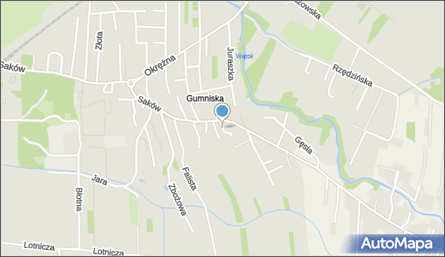 Tarnów, Potoczka Demetriusza, mapa Tarnów