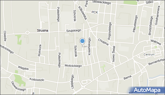 Tarnów, Powstańców Warszawy, mapa Tarnów