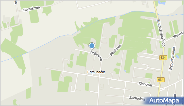 Tłuszcz powiat wołomiński, Północna, mapa Tłuszcz powiat wołomiński