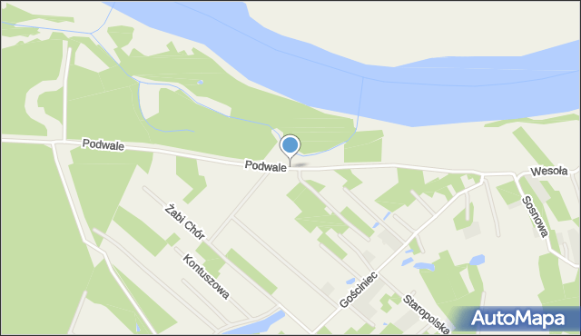 Topolina, Podwale, mapa Topolina