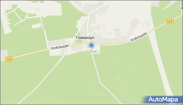 Trzeszczyn, Pogodna, mapa Trzeszczyn