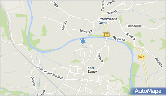 Tuchów, Podwale, mapa Tuchów