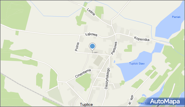 Tuplice, Polna, mapa Tuplice