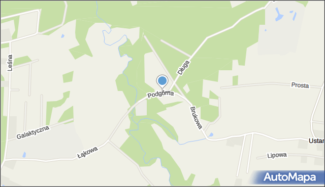 Ustarbowo, Podgórna, mapa Ustarbowo
