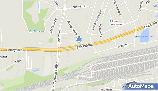 Warszawa, Połczyńska, mapa Warszawy