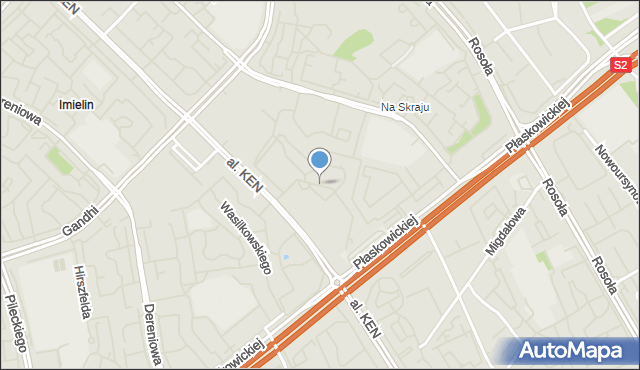 Warszawa, Polaka Benedykta, mapa Warszawy