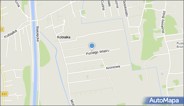 Warszawa, Polnego Wiatru, mapa Warszawy