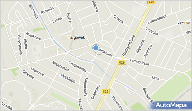 Warszawa, Poranna, mapa Warszawy