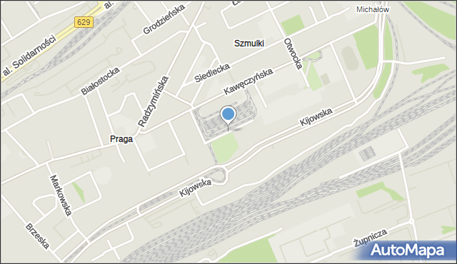 Warszawa, Podlaska, mapa Warszawy