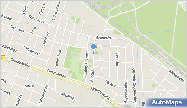 Warszawa, Podolska, mapa Warszawy