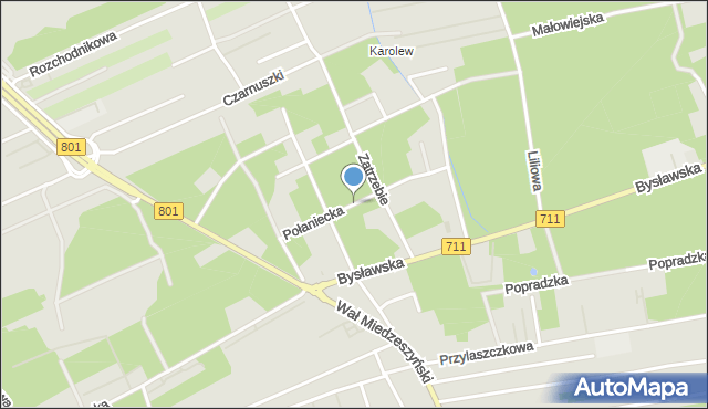 Warszawa, Połaniecka, mapa Warszawy