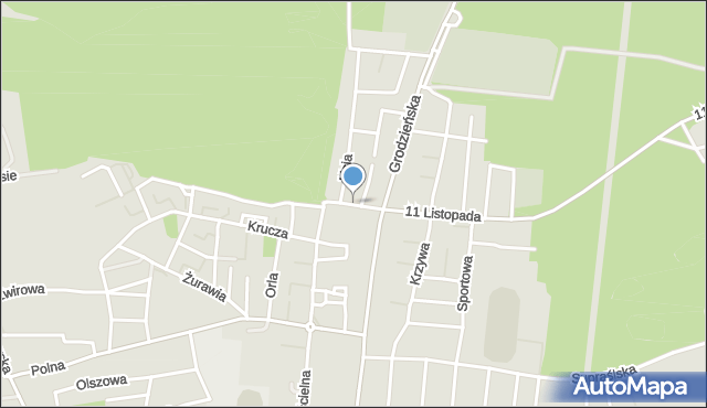 Wasilków, Podleśna, mapa Wasilków