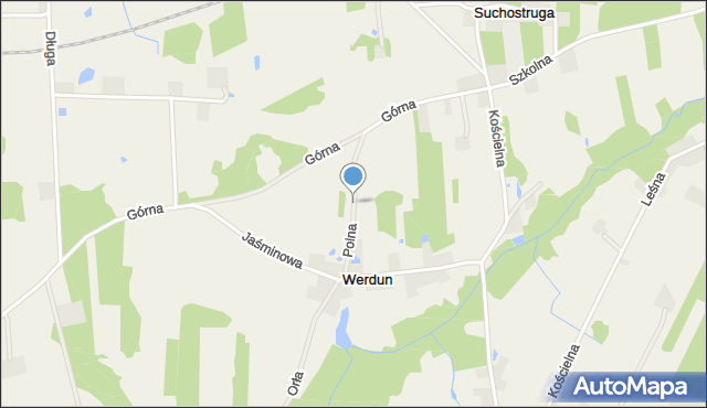 Werdun, Polna, mapa Werdun