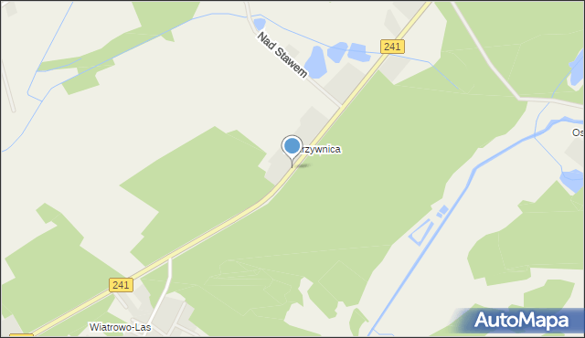 Wiatrowiec gmina Wągrowiec, Pokrzywnica, mapa Wiatrowiec gmina Wągrowiec